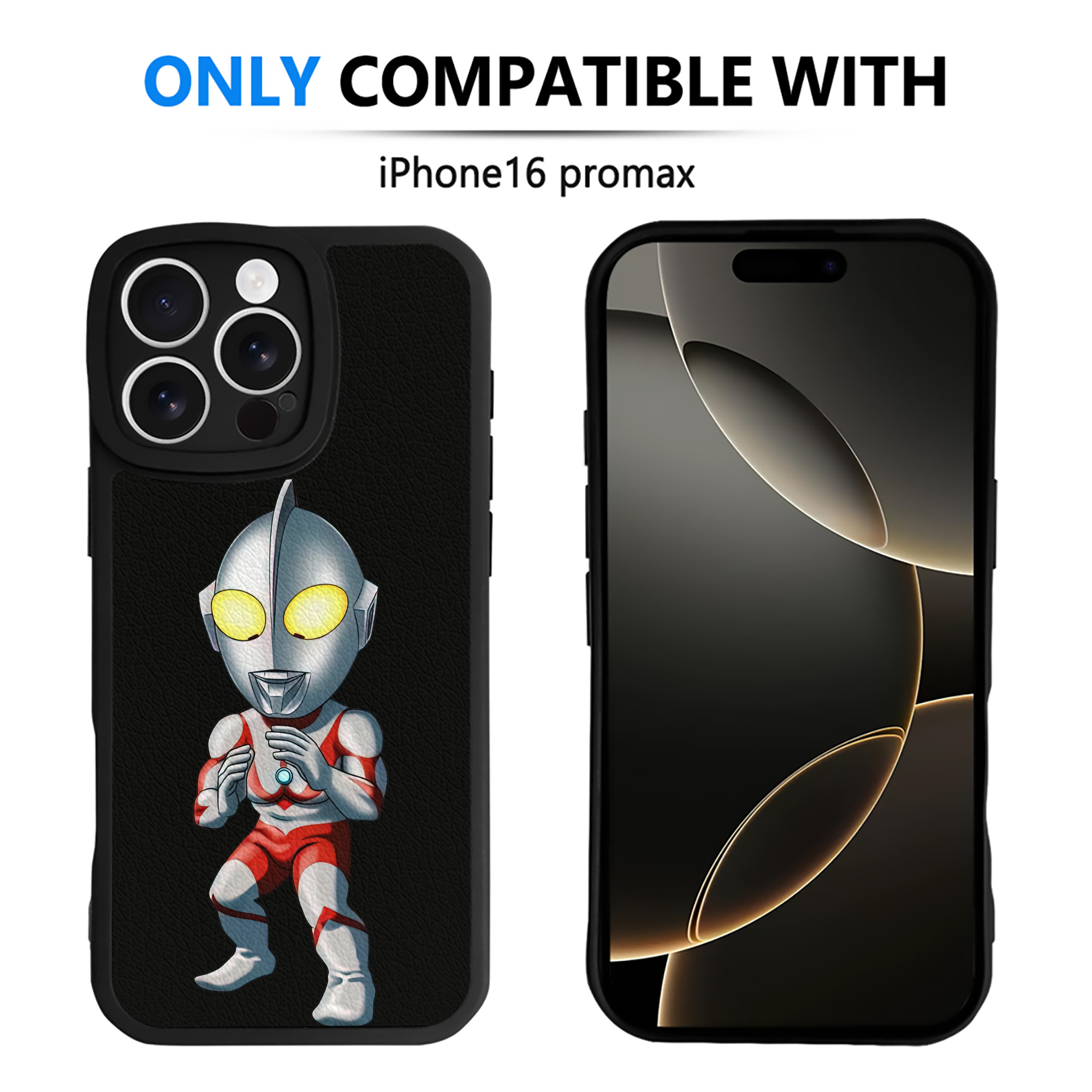 （画像用） ウルトラマン Ultraman 【iPhone 16シリーズ対応】シリコンスマホケース（レザー調） 材質：シリコン